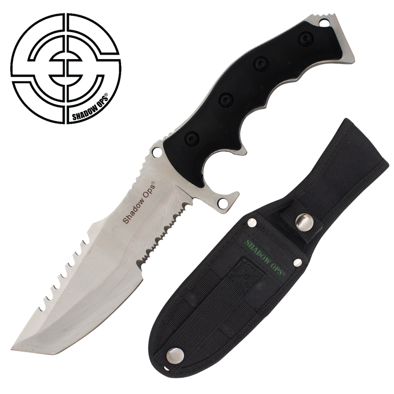 11 inch Shadow Ops Military Combat Knife CLD157 (Silver Blade), , Panther Trading Company- Panther Wholesale