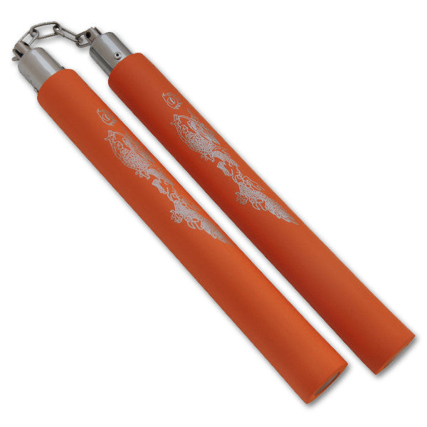 Foam Practice Nunchucks (Orange), , Panther Trading Company- Panther Wholesale