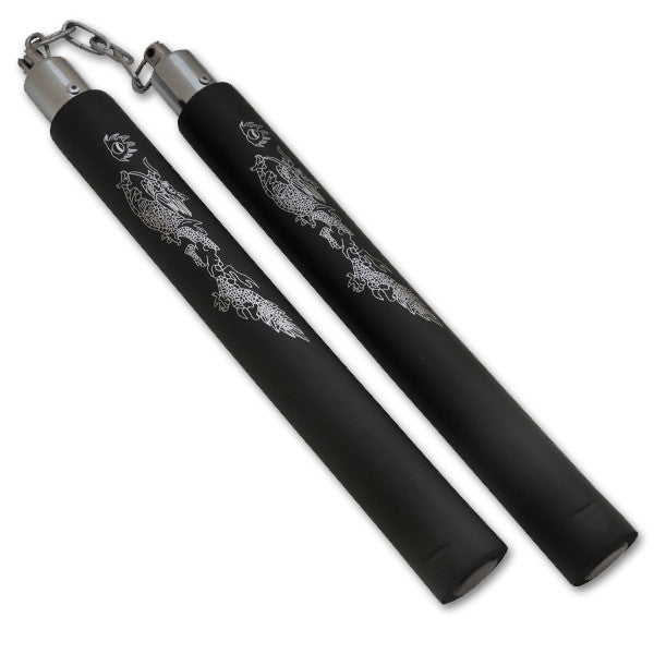 Foam Practice Nunchucks (Black) CLD28, , Panther Trading Company- Panther Wholesale