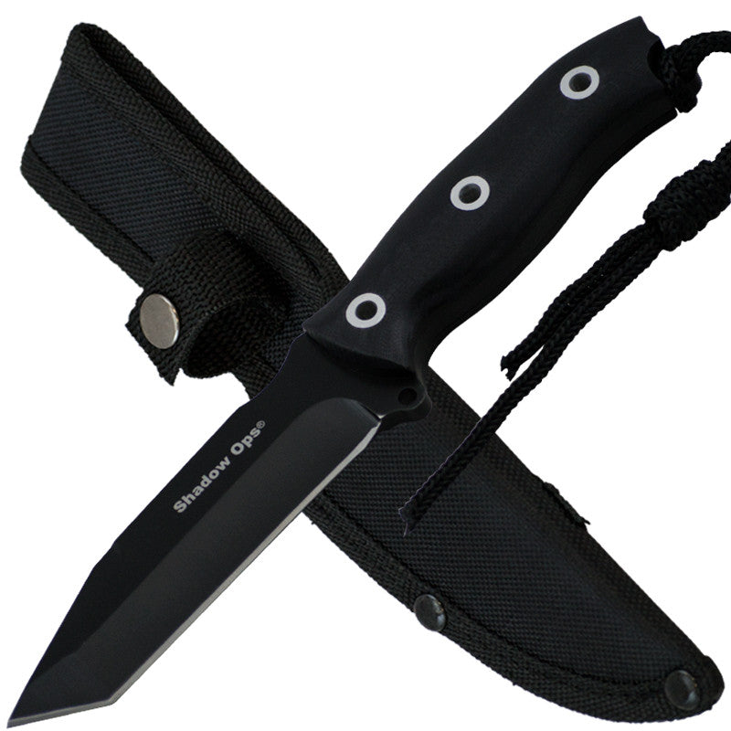 Shadow Ops Tactical Fixed Blade Knife Tanto With G-10 Handle, , Panther Trading Company- Panther Wholesale