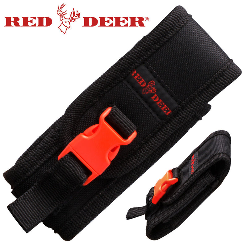 Red Deer Black Nylon Folding Knife Carrying Case, , Panther Trading Company- Panther Wholesale