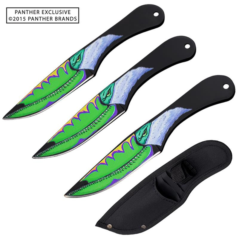 8.5 Inch 3 Pc Toucan Throwing Knife Set (Panther Exclusive), , Panther Trading Company- Panther Wholesale