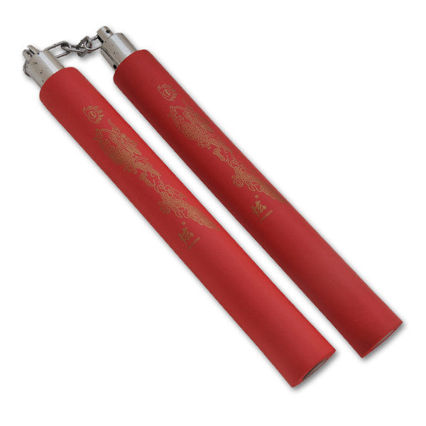 Foam Practice Nunchucks (Red Dragon), , Panther Trading Company- Panther Wholesale
