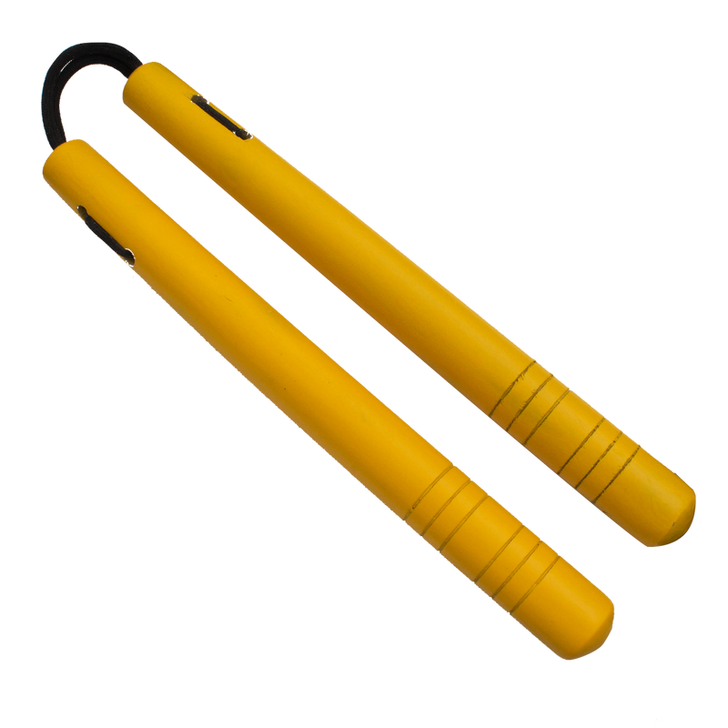 Martial Arts Nunchucks (Natural Wood Yellow), , Panther Trading Company- Panther Wholesale