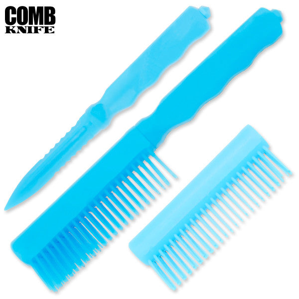Plastic Comb Knife (Blue), , Panther Trading Company- Panther Wholesale