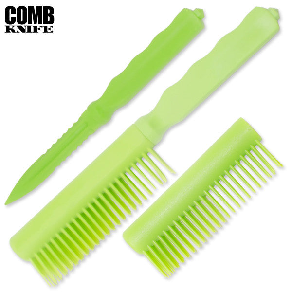 Plastic Comb Knife (Green), , Panther Trading Company- Panther Wholesale