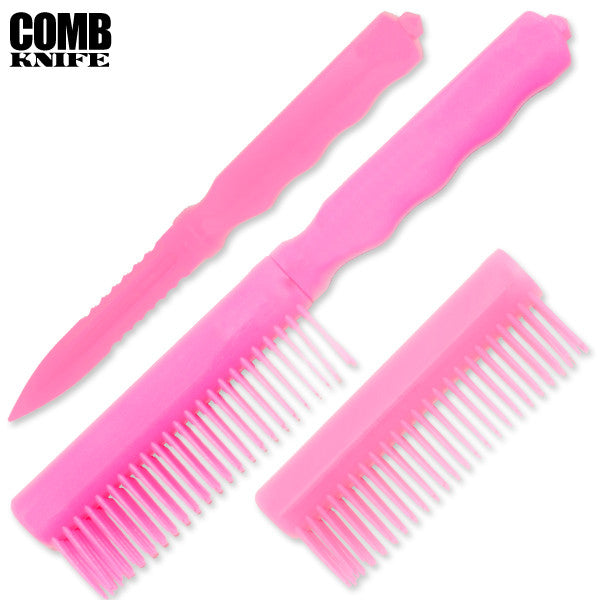 Plastic Comb Knife (Pink), , Panther Trading Company- Panther Wholesale