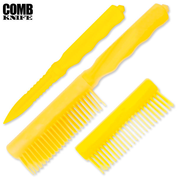 Plastic Comb Knife (Yellow), , Panther Trading Company- Panther Wholesale