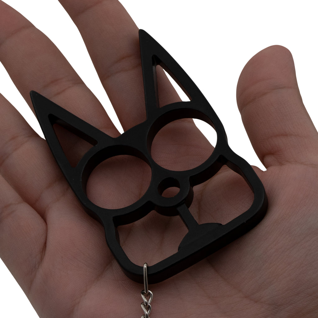 Cat Public Safety Keychain  Black