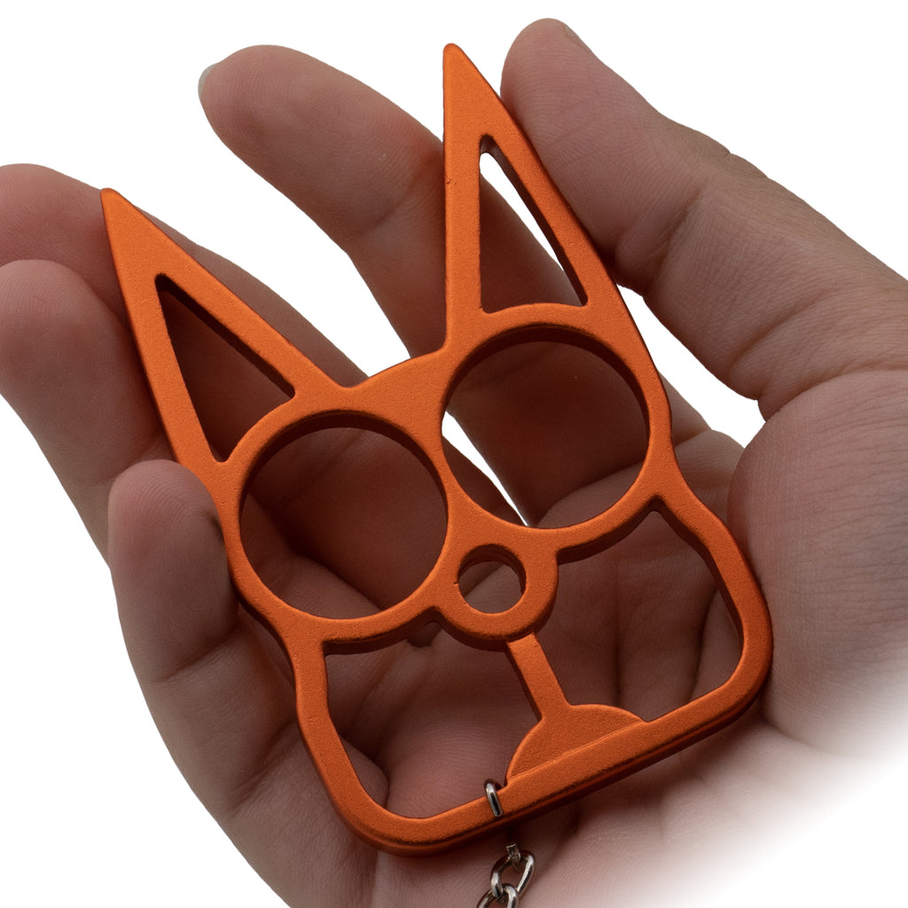 Cat Public Safety Keychain-Orange