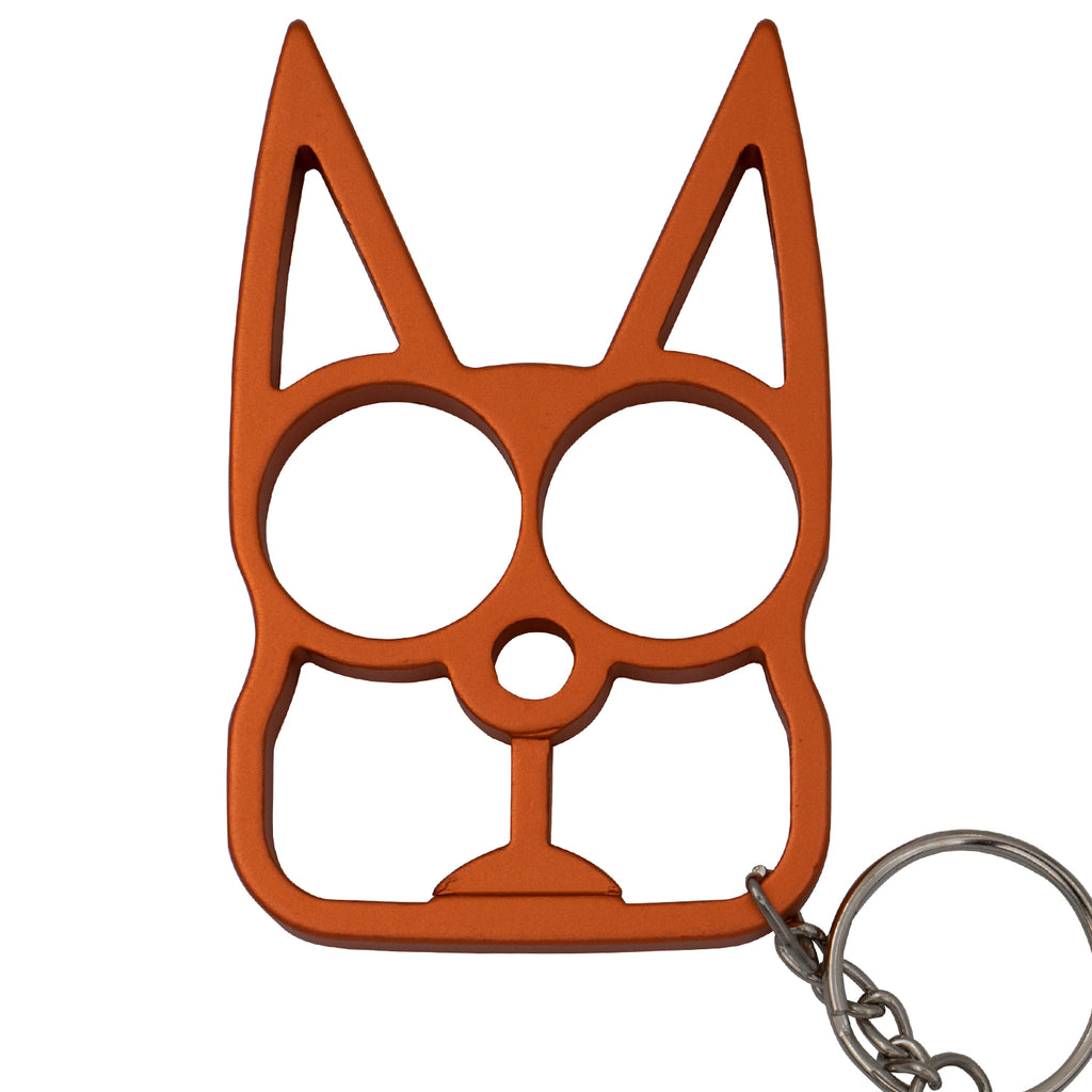 Cat Public Safety Keychain-Orange