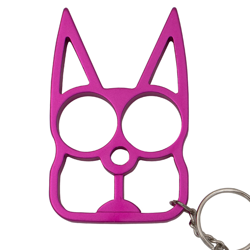 Cat Public Safety Keychain-Pink