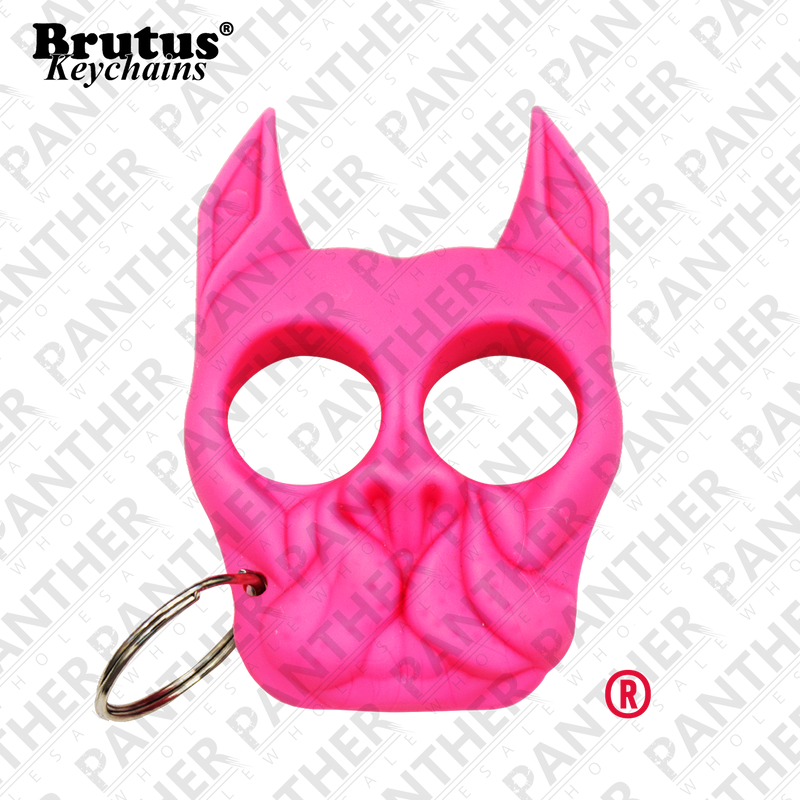 Brutus the Bull Dog - Public Safety Keychain - Hot Pink