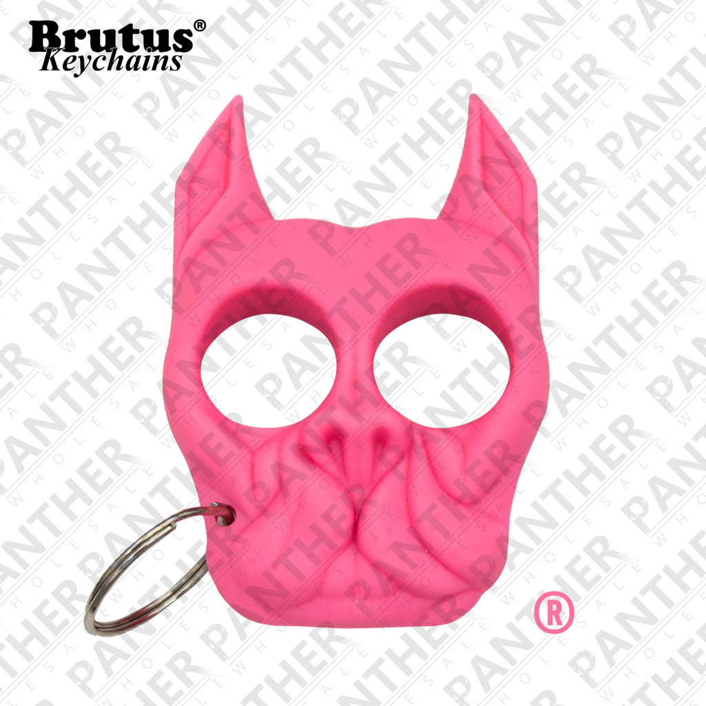Brutus the Bull Dog - Public Safety Keychain - Pink
