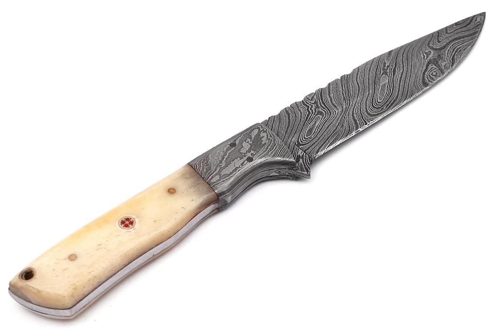 Full Tang Drop Point Damascus Steel Hunting Knife W/ Sheath
