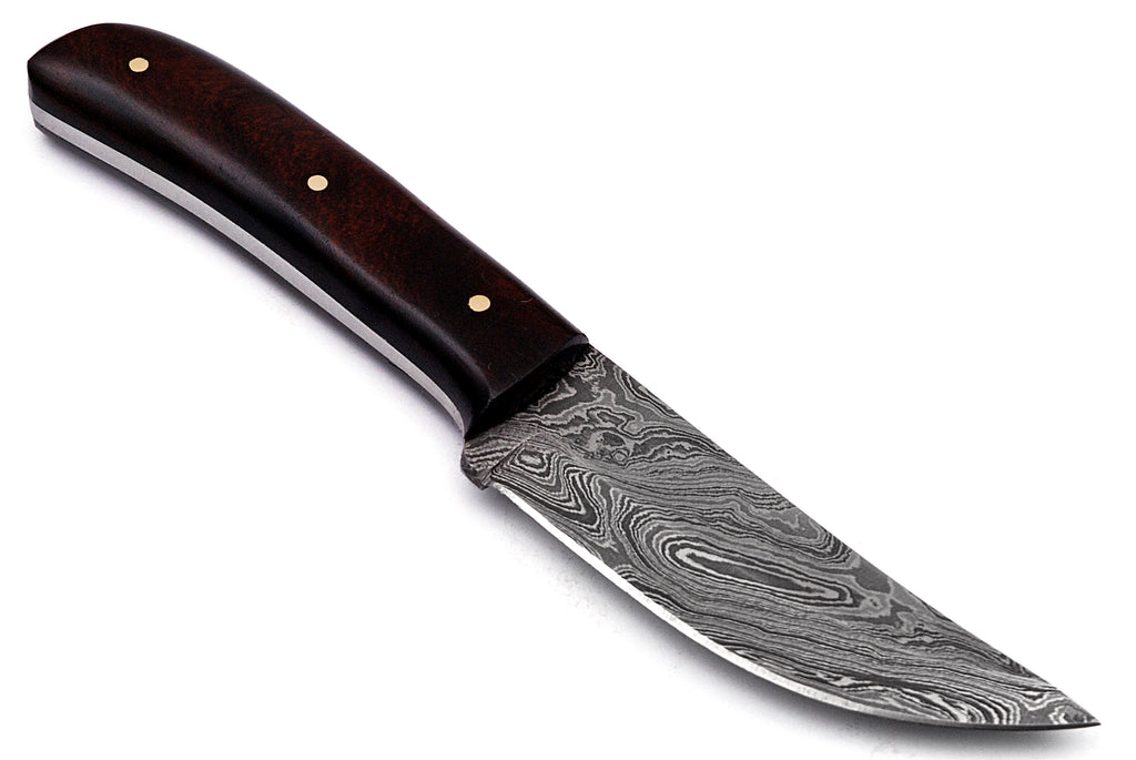 Full Tang Drop Point Damascus Steel Hunting Knife W/ Sheath