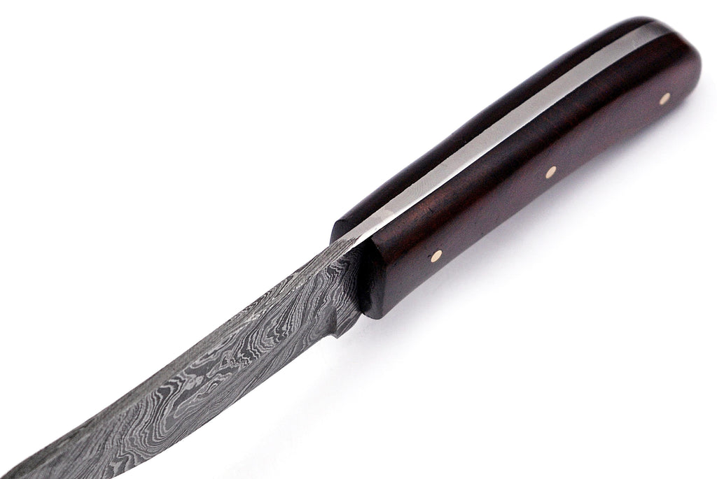 Full Tang Drop Point Damascus Steel Hunting Knife W/ Sheath