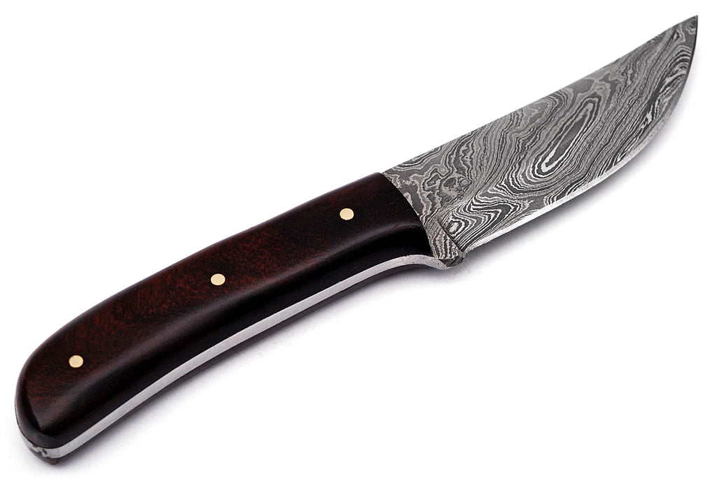Full Tang Drop Point Damascus Steel Hunting Knife W/ Sheath
