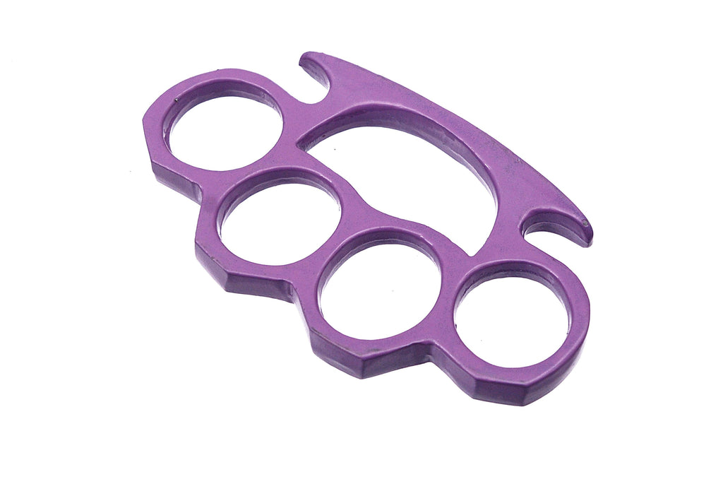 Solid Steel Knuckle Duster Brass Knuckle - Purple