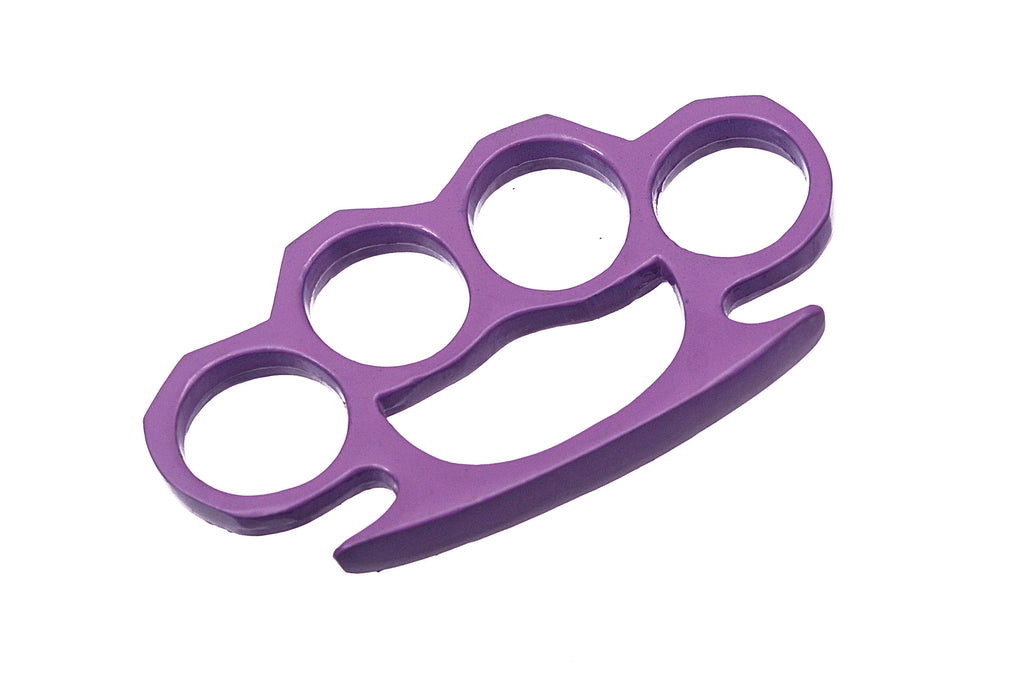 Solid Steel Knuckle Duster Brass Knuckle - Purple