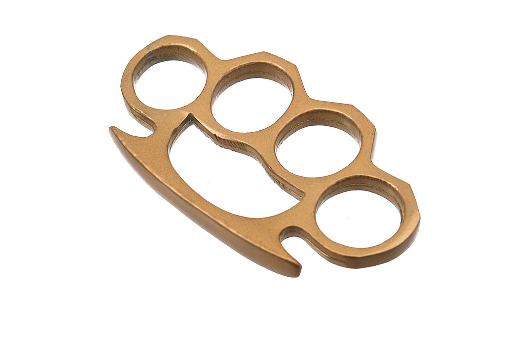 Solid Steel Knuckle Duster Brass Knuckle - Gold