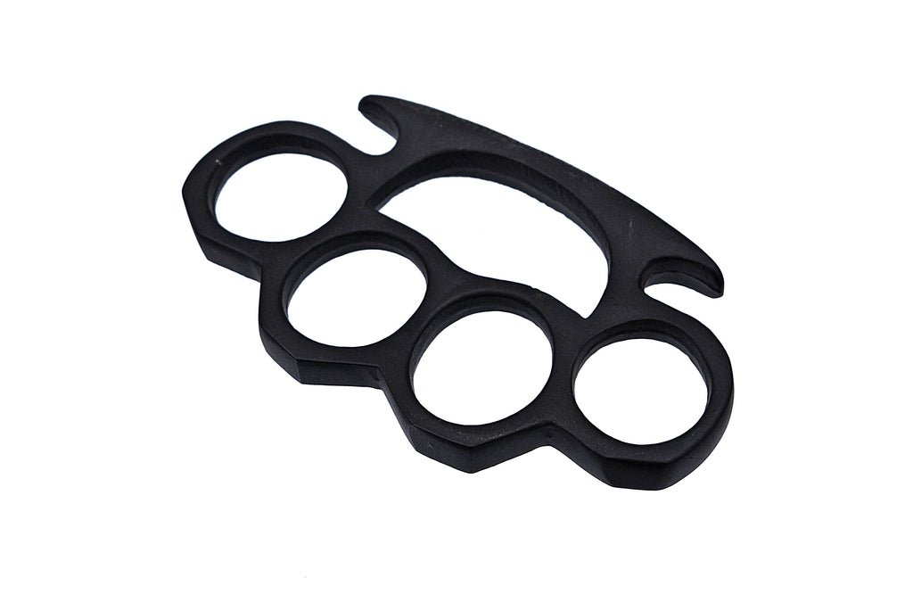 Solid Steel Knuckle Duster Brass Knuckle - Black