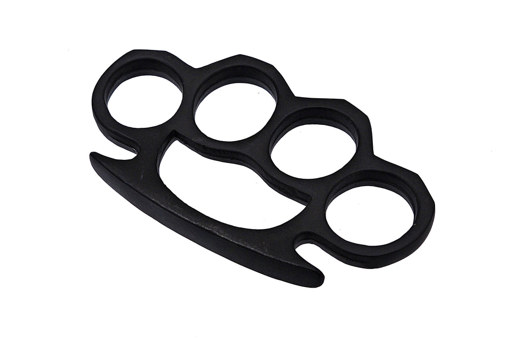 Solid Steel Knuckle Duster Brass Knuckle - Black