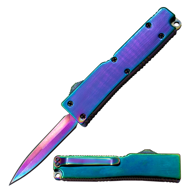 5 Inch  OTF Automatic Knife Firecracker A1 -ALL RAINBBOW