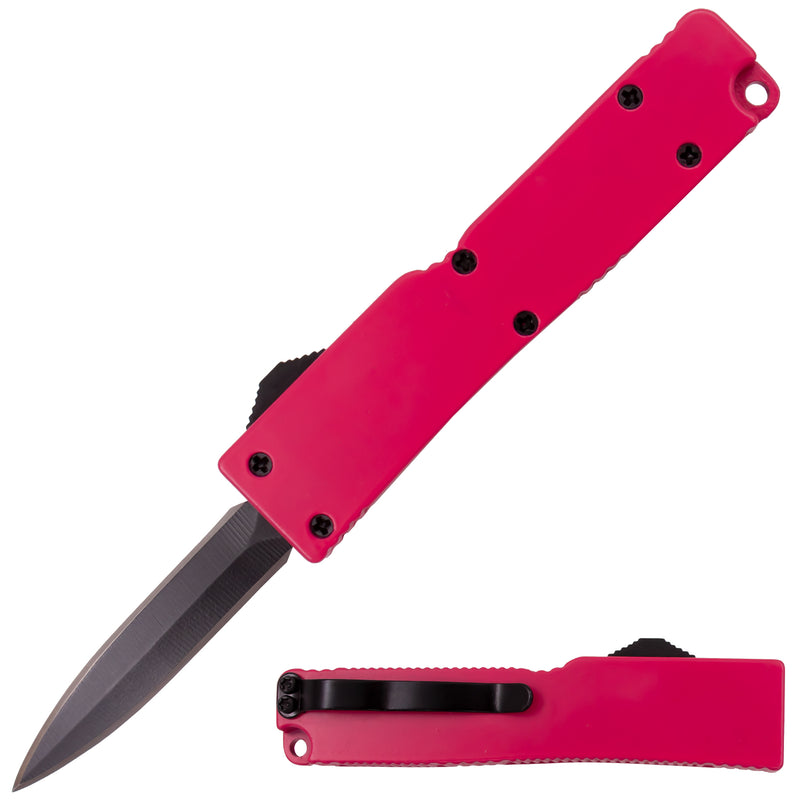 5 Inch OTF Automatic Knife Firecracker A1 - Hot Pink
