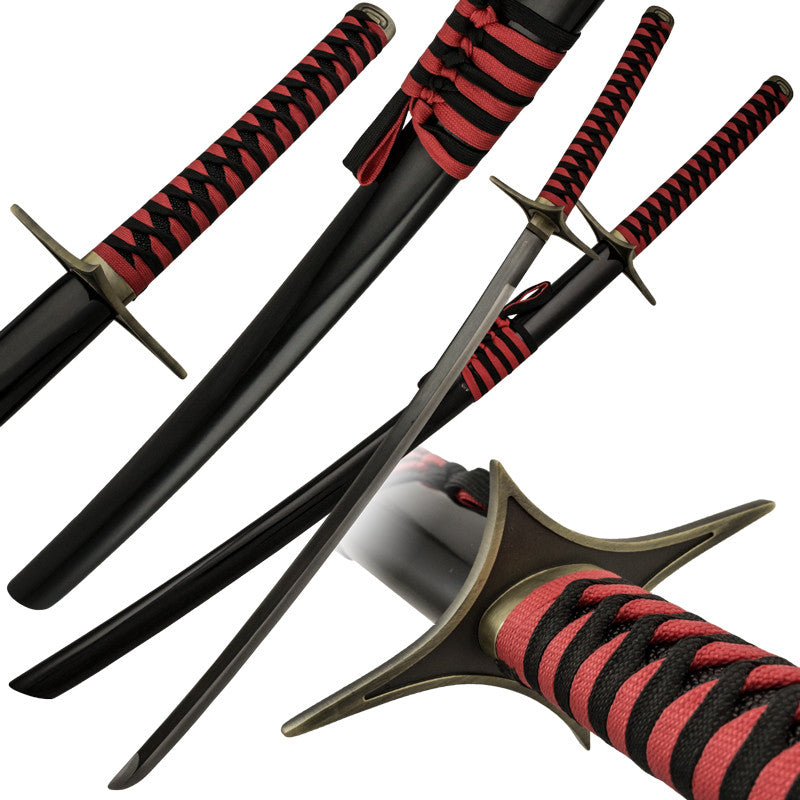 Demon Red Fabric Wrapped Katana Sword, , Panther Trading Company- Panther Wholesale