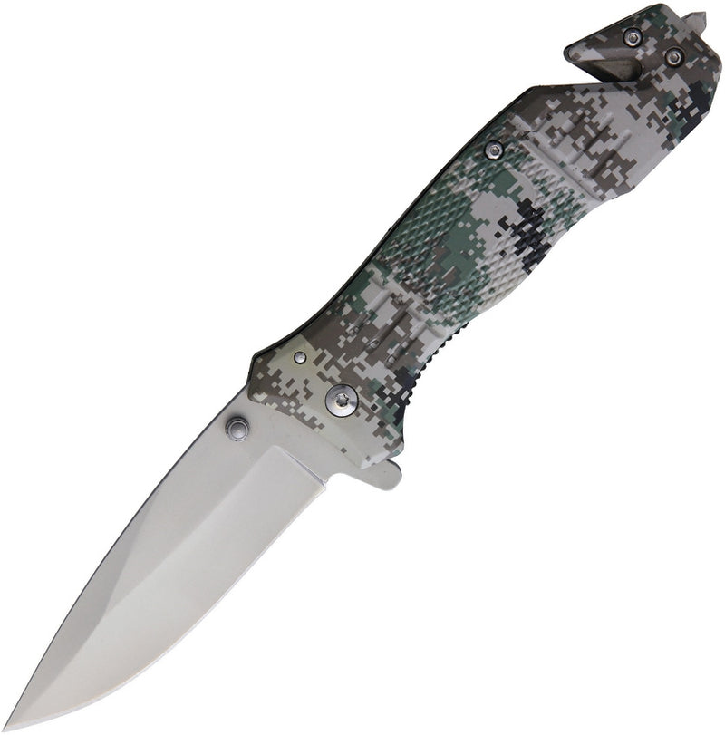 Digital Camo Linerlock Spring Assisted Folding Knife