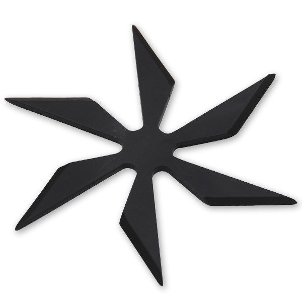 6 Blade Weighted star -Black, , Panther Trading Company- Panther Wholesale