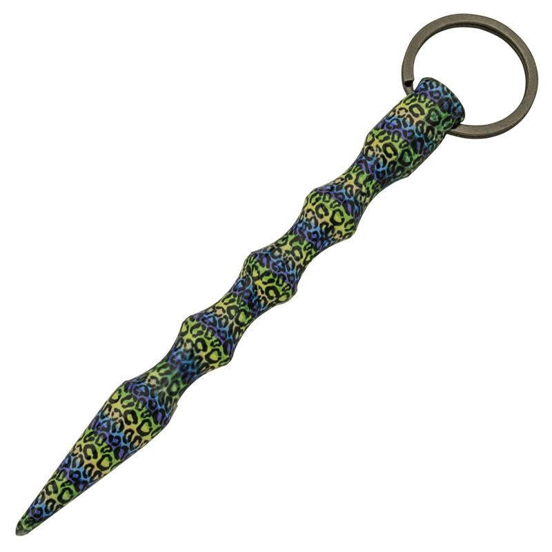 Fancy Defense Dealer Kubotan - Multicolored Leopard, , Panther Trading Company- Panther Wholesale