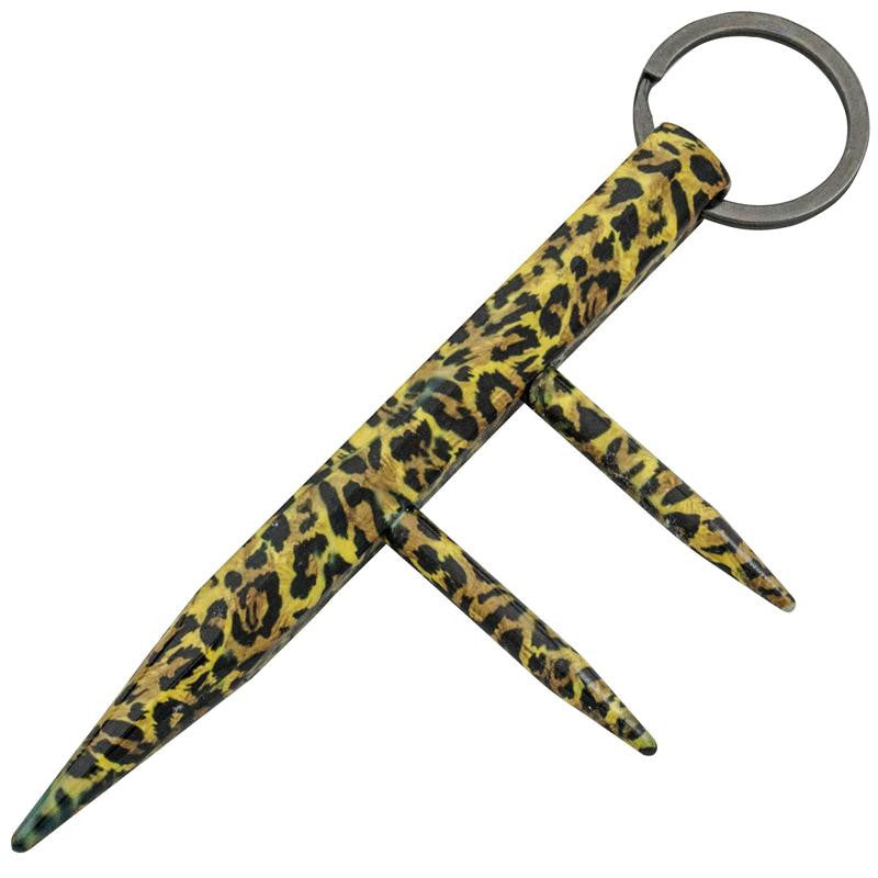 Fancy Defense Dealer Two Prong Kubotan - Leopard, , Panther Trading Company- Panther Wholesale