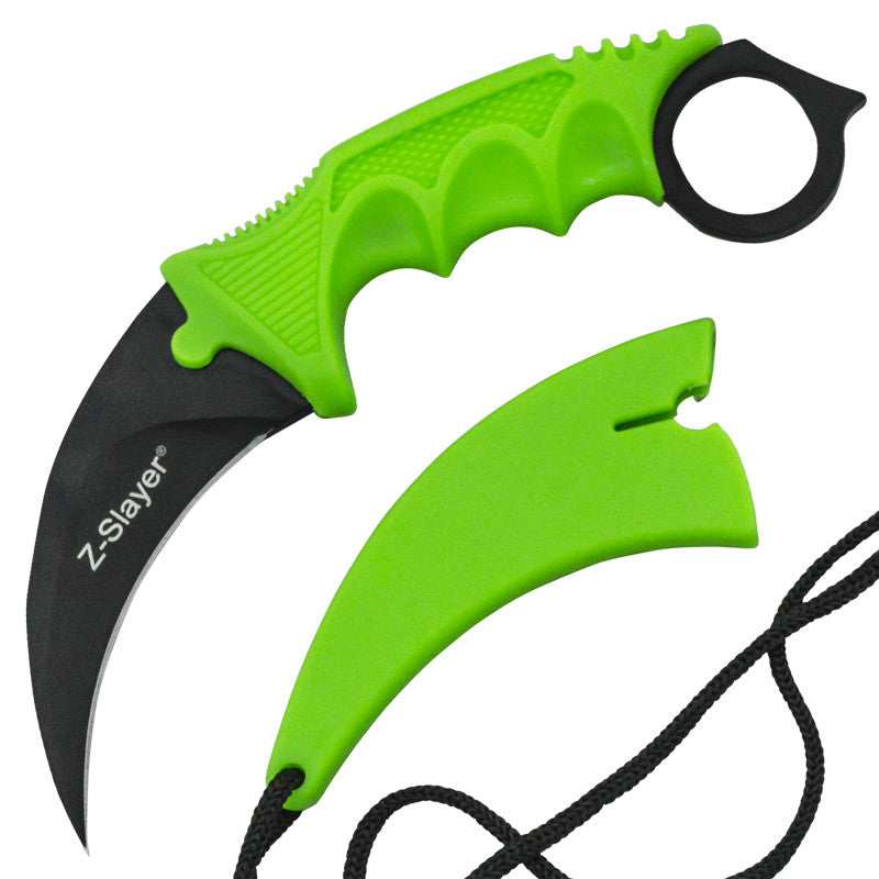 Fixed Blade Karambit Neck Knife with Sheath, , Panther Trading Company- Panther Wholesale