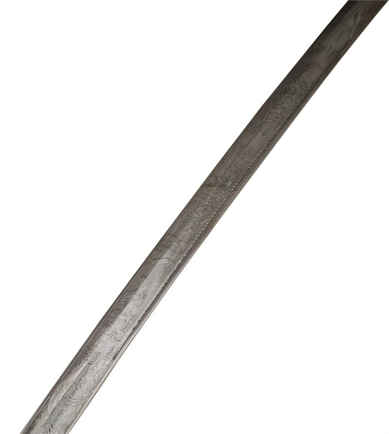 Civil War Engraved Sword With Carbon Steel Scabbard, , Panther Trading Company- Panther Wholesale