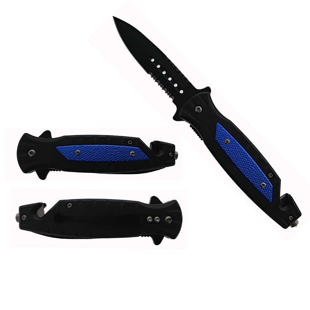 3.5" Blade Blade and 4.5" Blue Handle Folding Knife