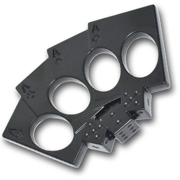 Tiger Tactical Lucky Punch Paper Weight/Brass buckle - Black, , Panther Trading Company- Panther Wholesale