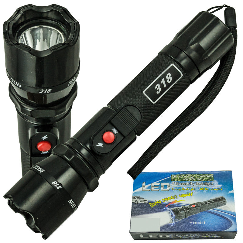 High Voltage Security Stun Gun with Flashlight, , Panther Trading Company- Panther Wholesale