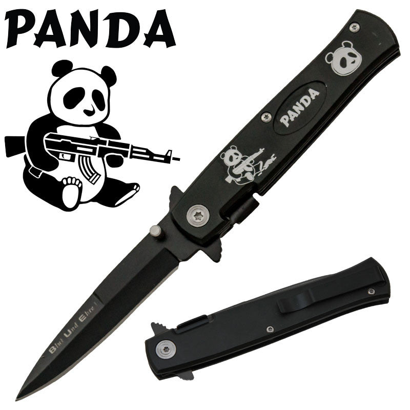 Hip-Hop Atlanta Panda 7 Inch Folding Knife, , Panther Trading Company- Panther Wholesale