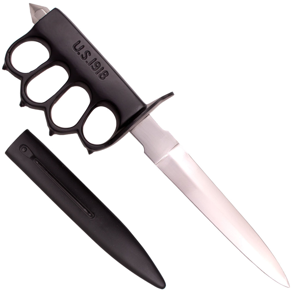 11 Inch Trench Knife Carbon Steel Blade (Black)