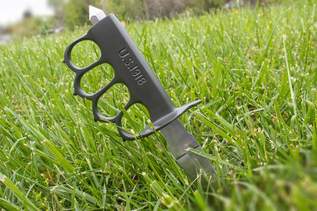 11 Inch Trench Knife Carbon Steel Blade (Green)