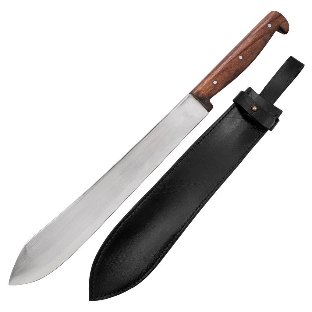 20 Inch Bolo Style Full Tang Machete with Leather Sheath