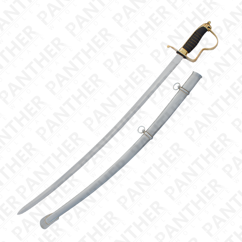 Civil War Sabre With Carbon Steel Scabbard, , Panther Trading Company- Panther Wholesale