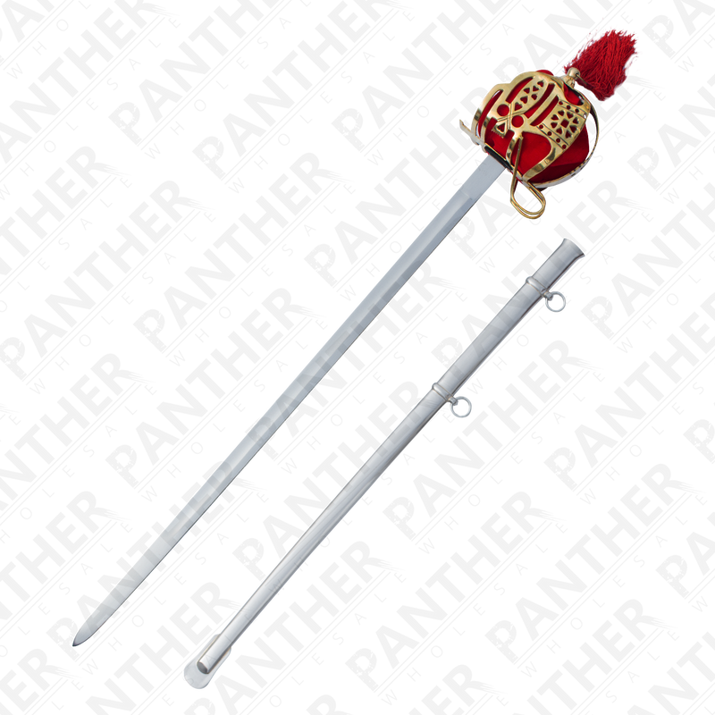 Historically Correct Scottish Highlander Basket Hilt Broadsword, , Panther Wholesale- Panther Wholesale