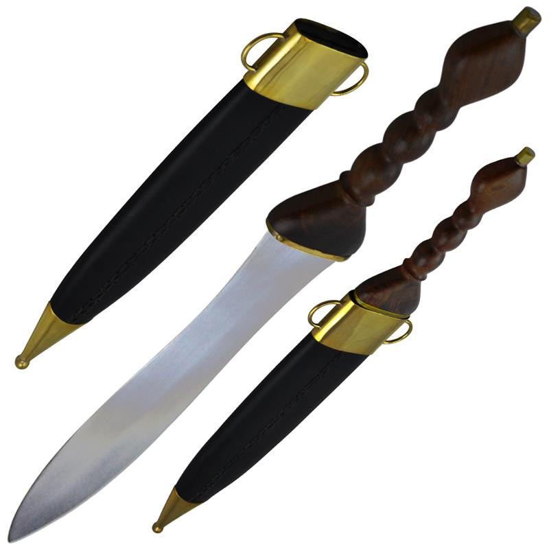 Hand Made Dagger with Leather case 21.5 inch, , Panther Trading Company- Panther Wholesale