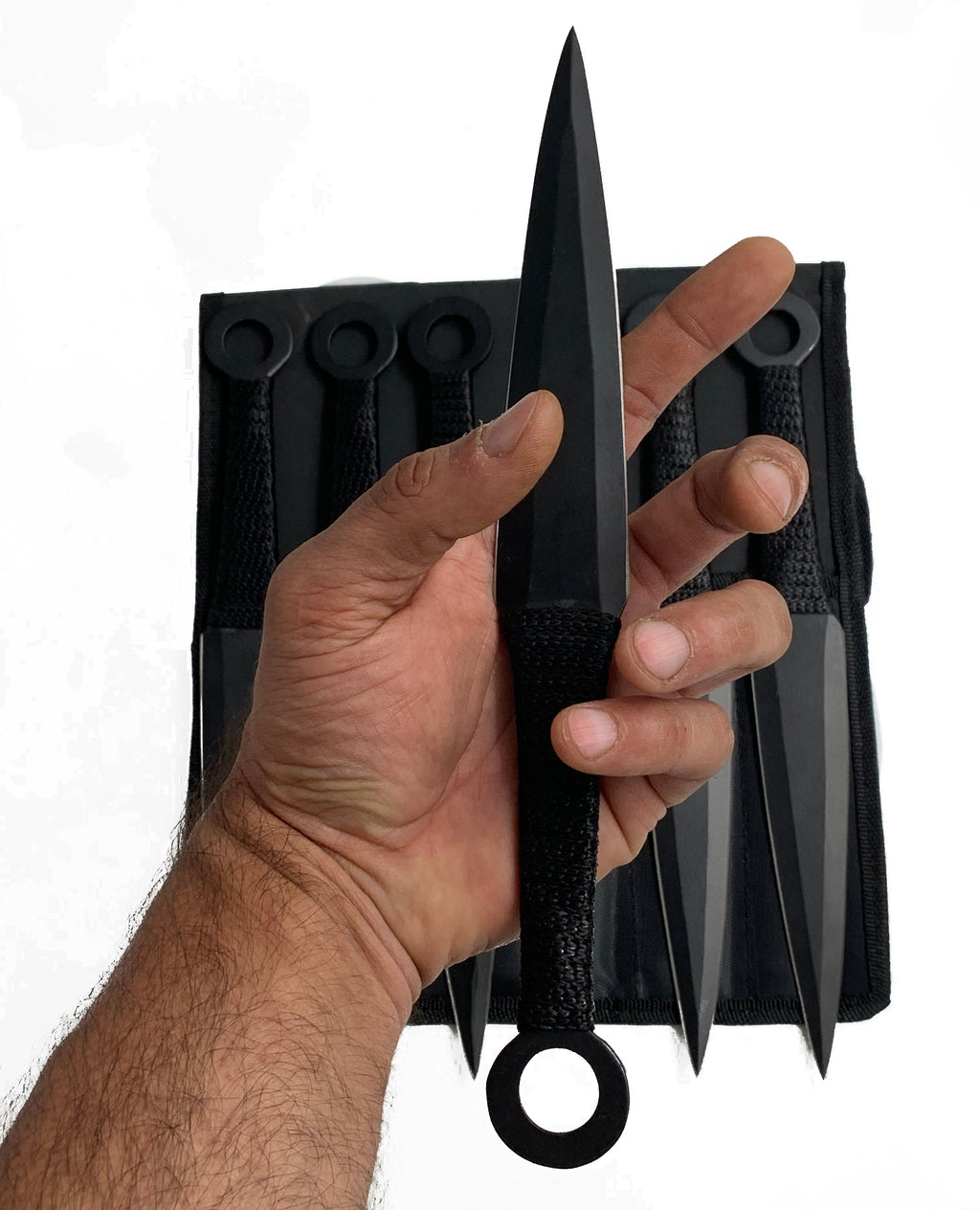 10.5 Inch Throwing Knife Set (Set of 6) - All Black