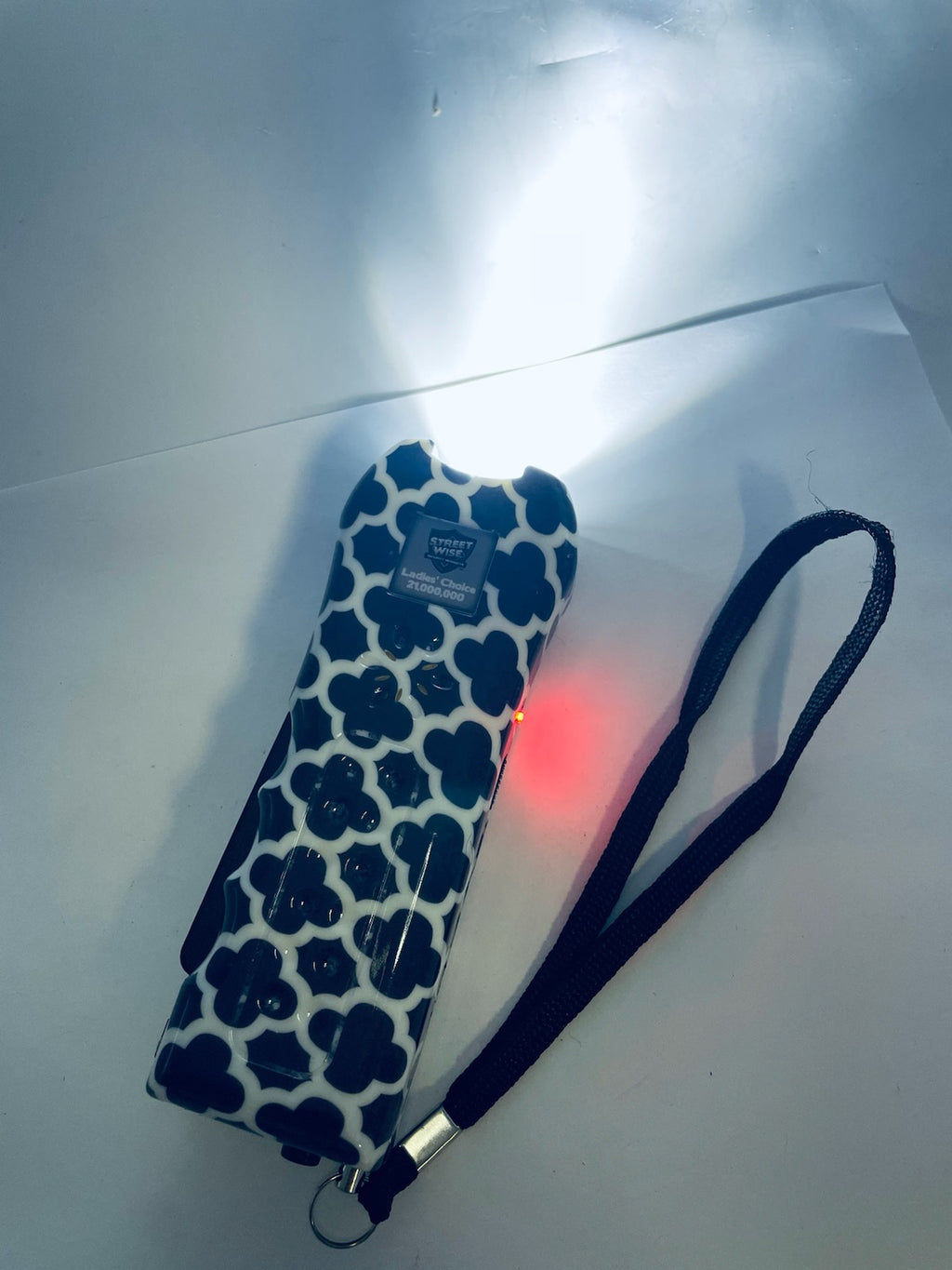 Streetwise™ Ladies' Choice Stun Gun Alarm Black & White 21M