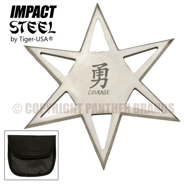 Impact Steel Silver 6-Point Star Thrower, , Panther Trading Company- Panther Wholesale