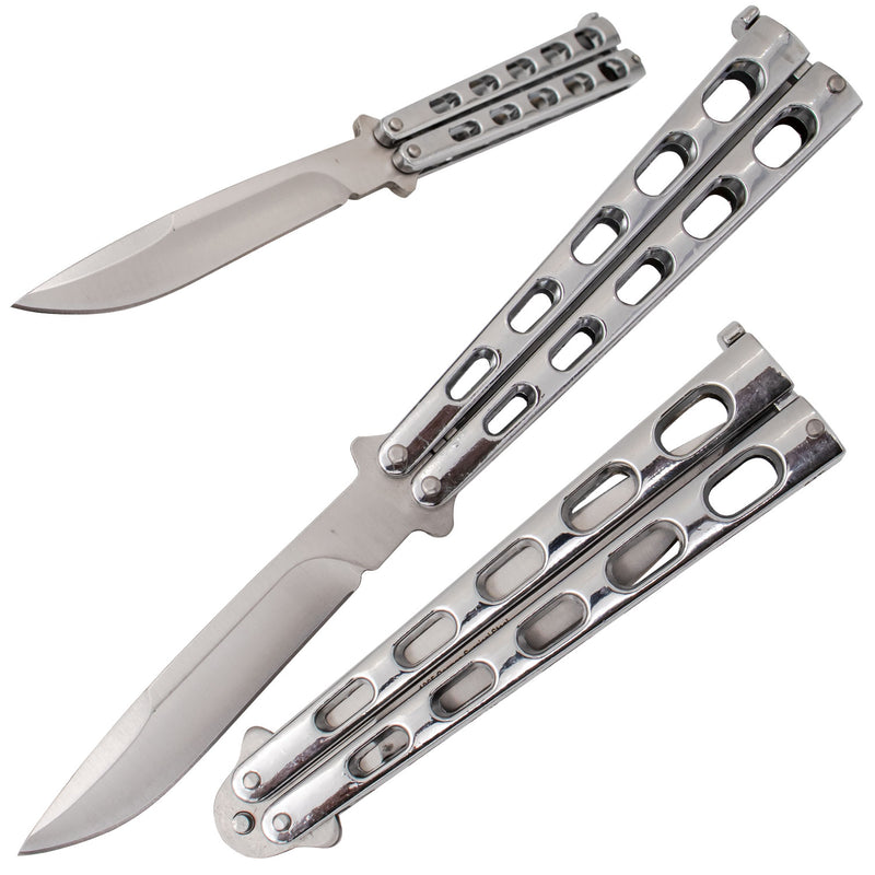 Heavy State of The Art Foling Knife silver
